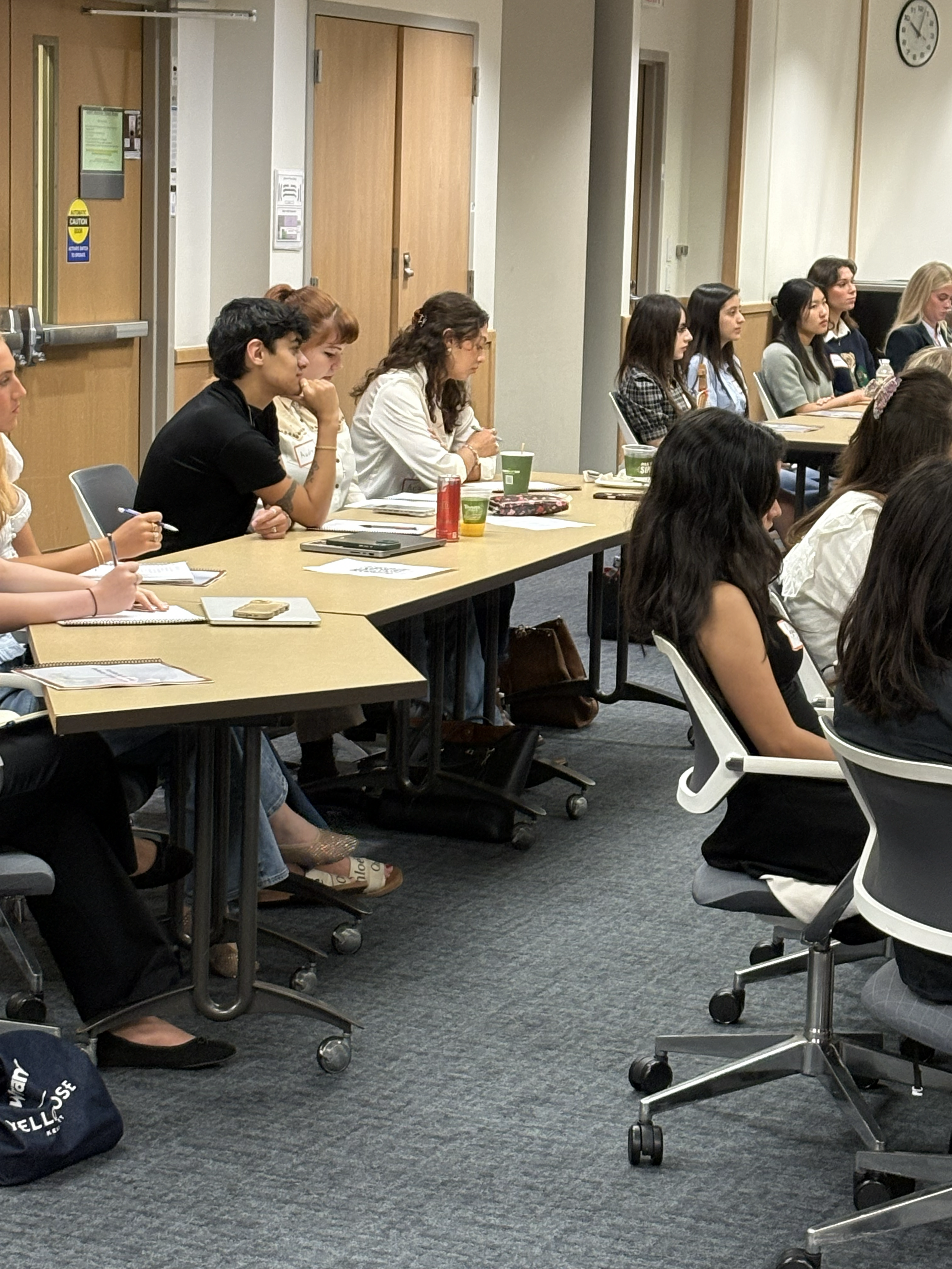 Image of young TXA student listening to presentation at TXA Industry Access Day